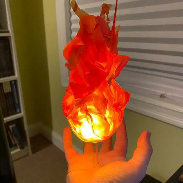 Cosplay Flame Prop - Nueva Bola de Llama Flotante LED,