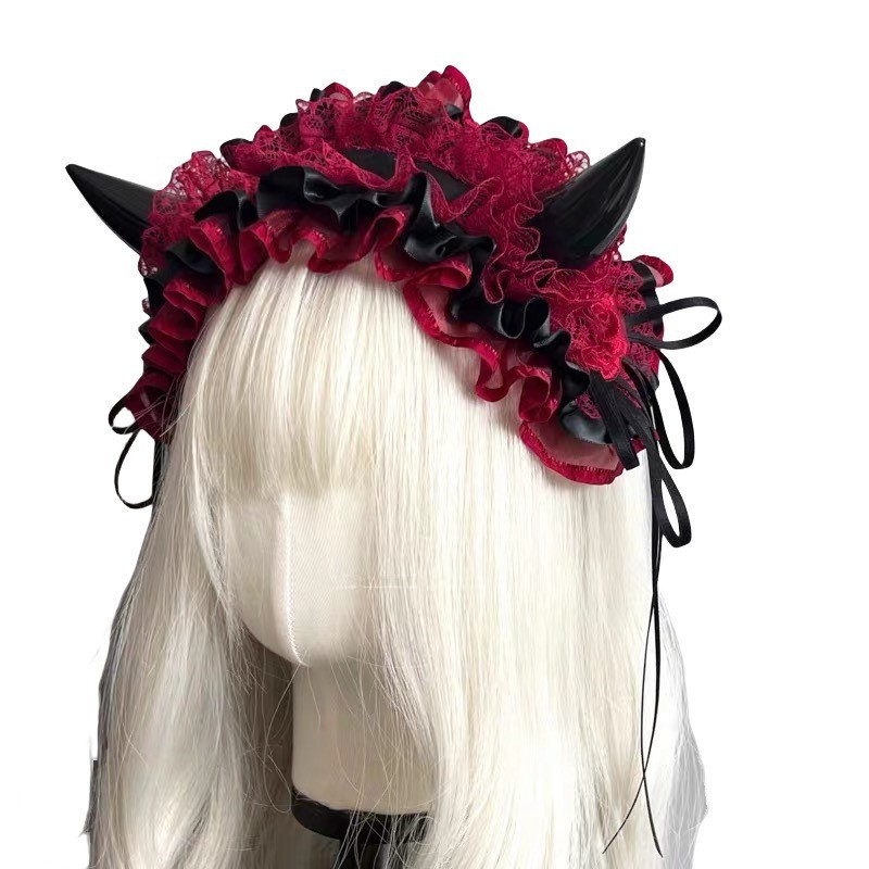Diadema con lazo de encaje gót - Cosplay Prop Bow reseña y precio